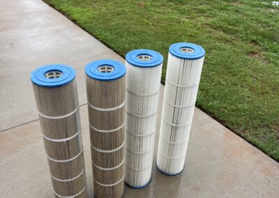Pool Filters Before and After